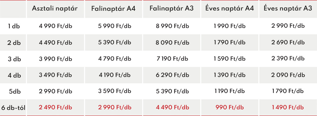 naptar arak web